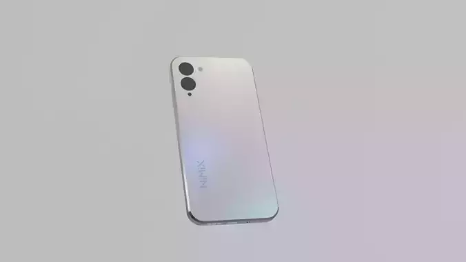 A conceptual 3D silver smartphone  3D print model