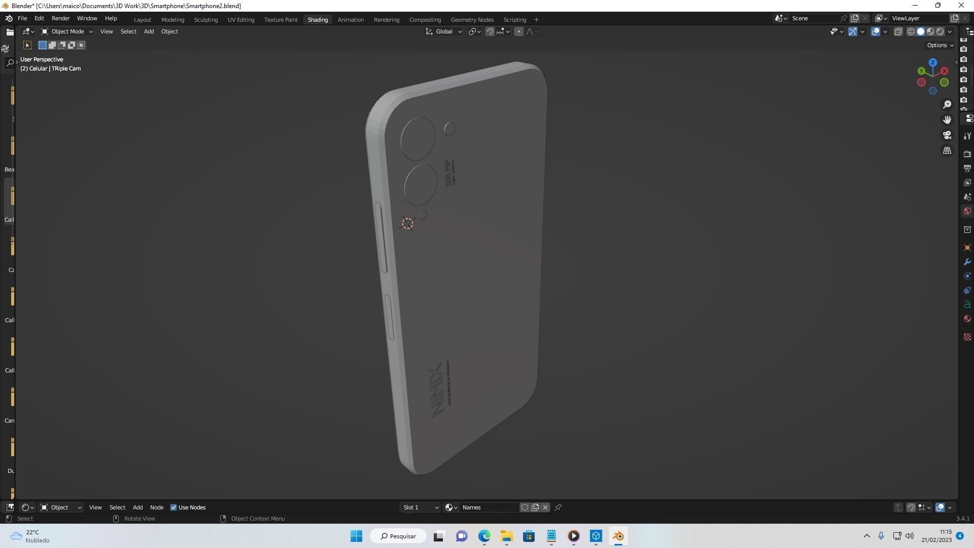 A conceptual 3D silver smartphone  3D print model_5