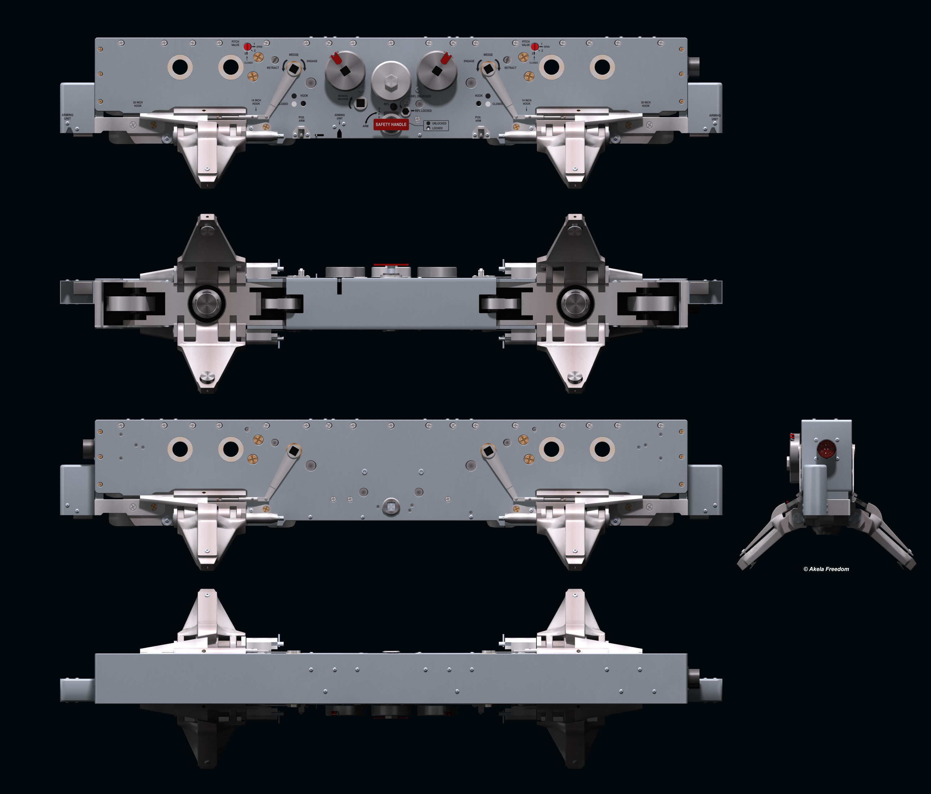 BRU-47A Weapon Rack 3D model_8