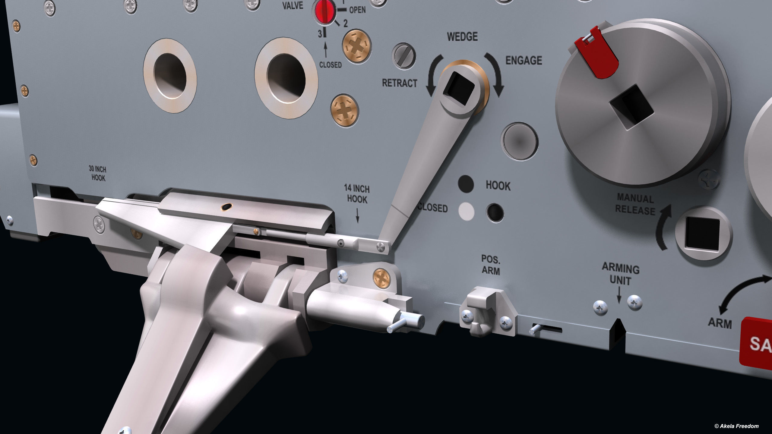 BRU-47A Weapon Rack 3D model_4