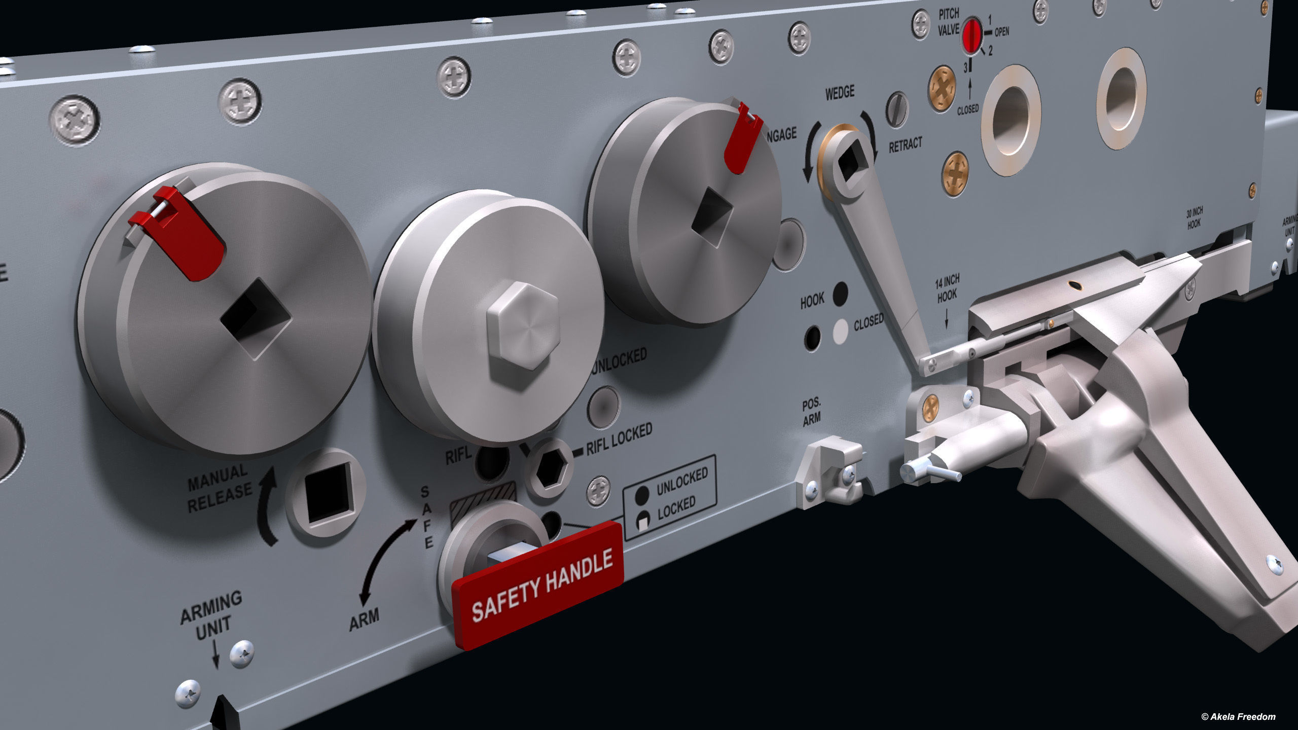 BRU-47A Weapon Rack 3D model_5
