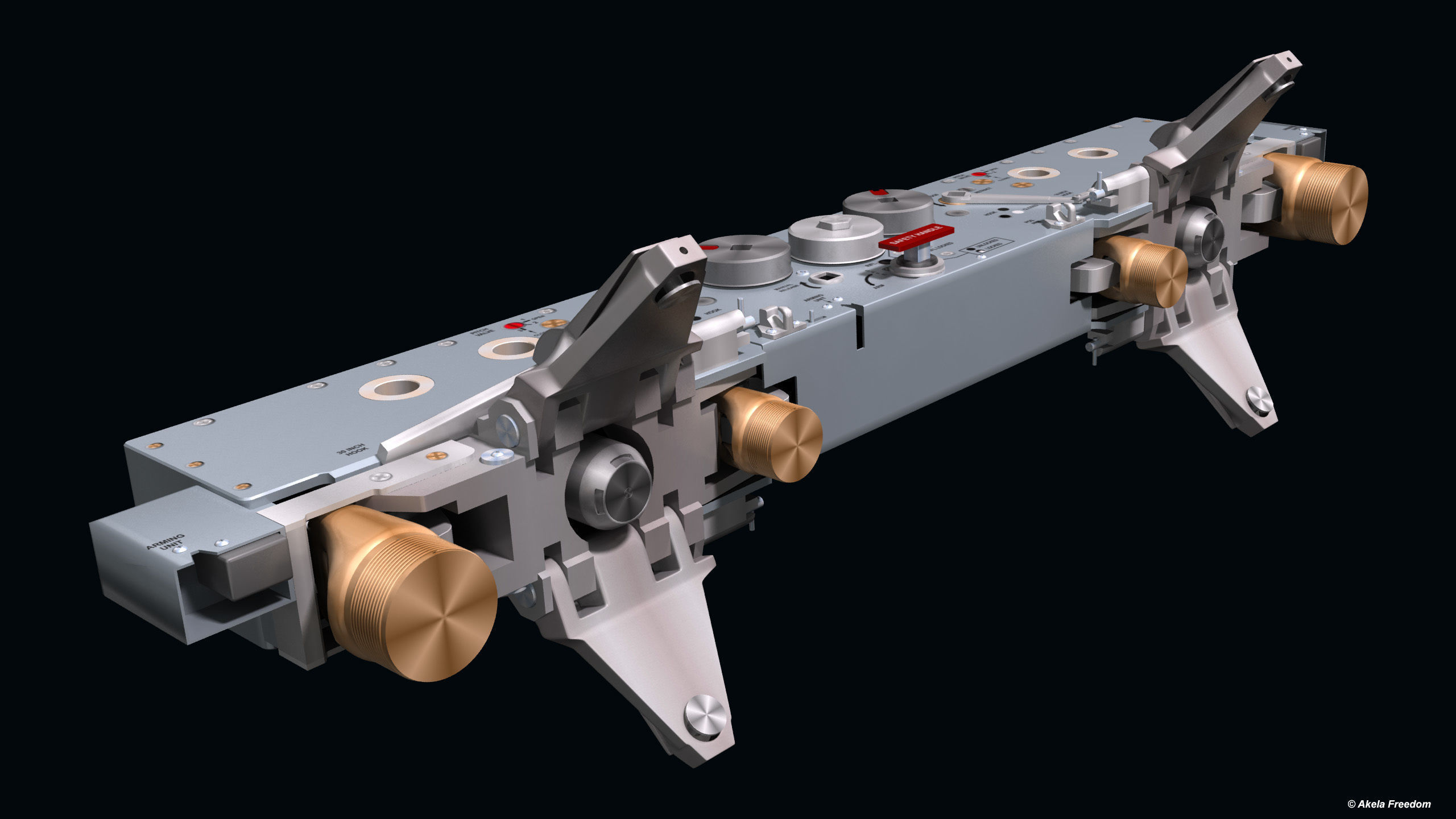 BRU-47A Weapon Rack 3D model_7