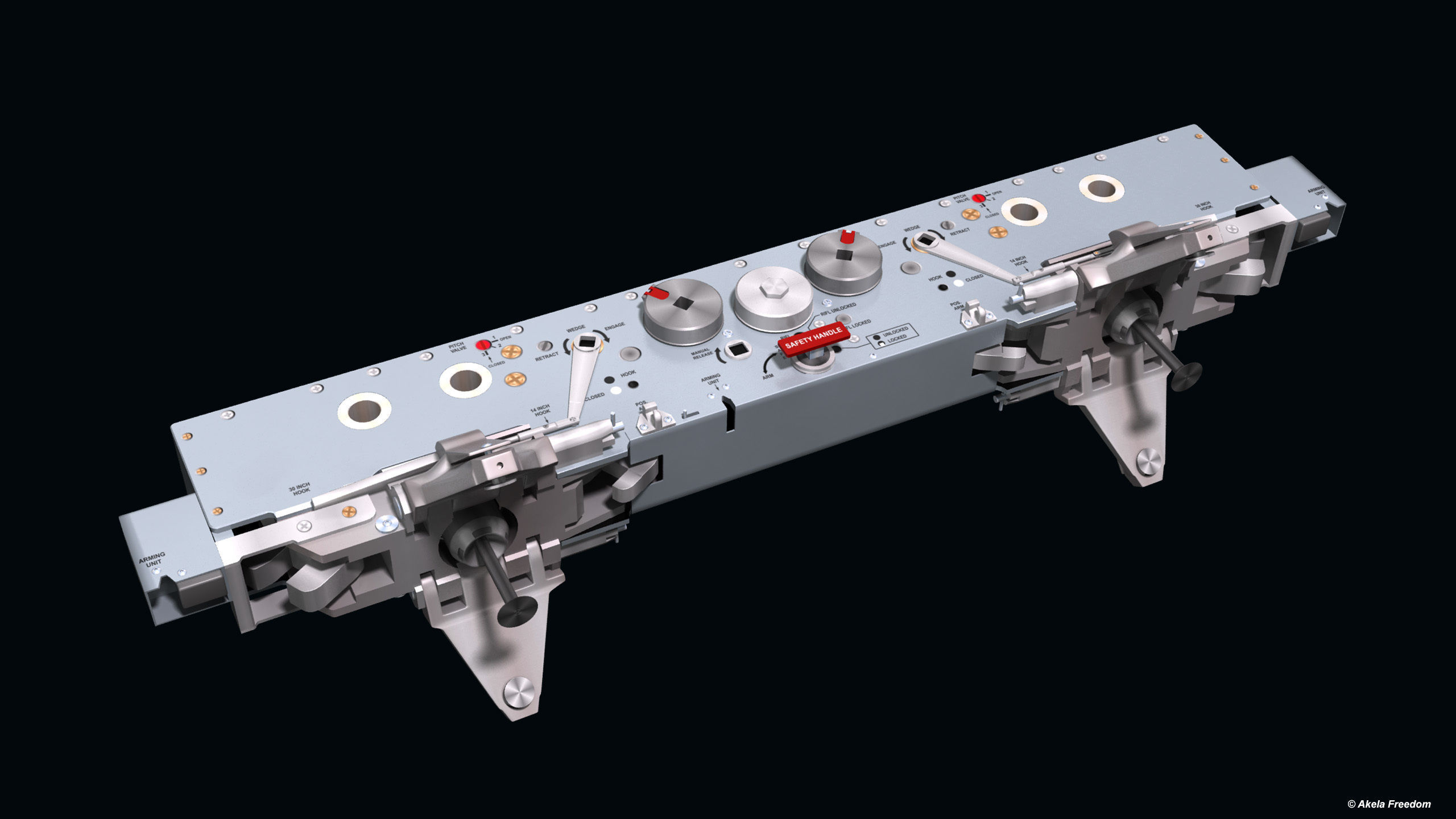 BRU-47A Weapon Rack 3D model_2