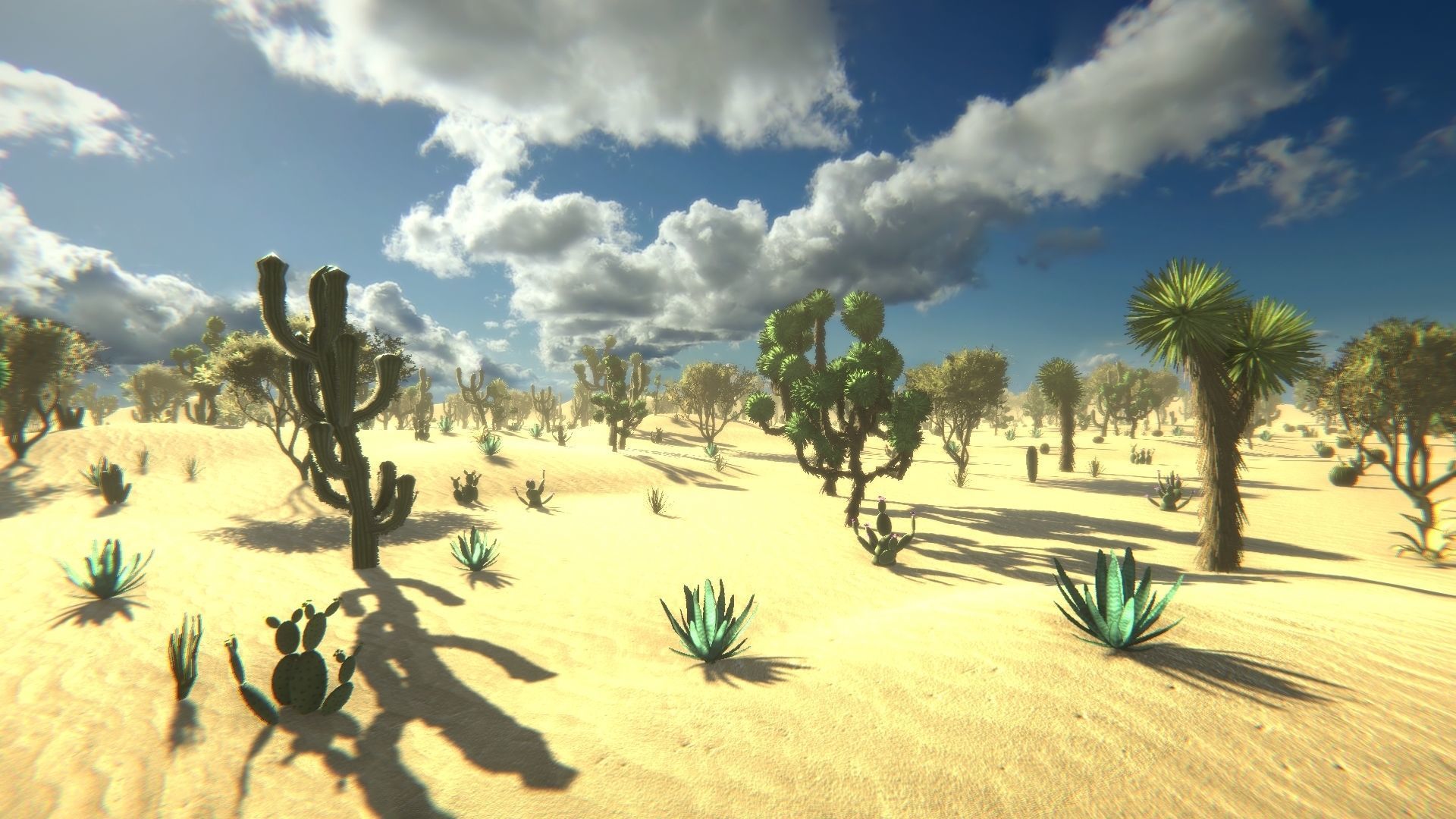 Desert Vegetation Low-poly 3D model_9