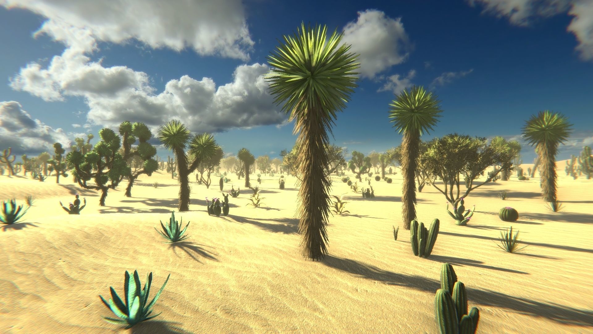 Desert Vegetation Low-poly 3D model_4