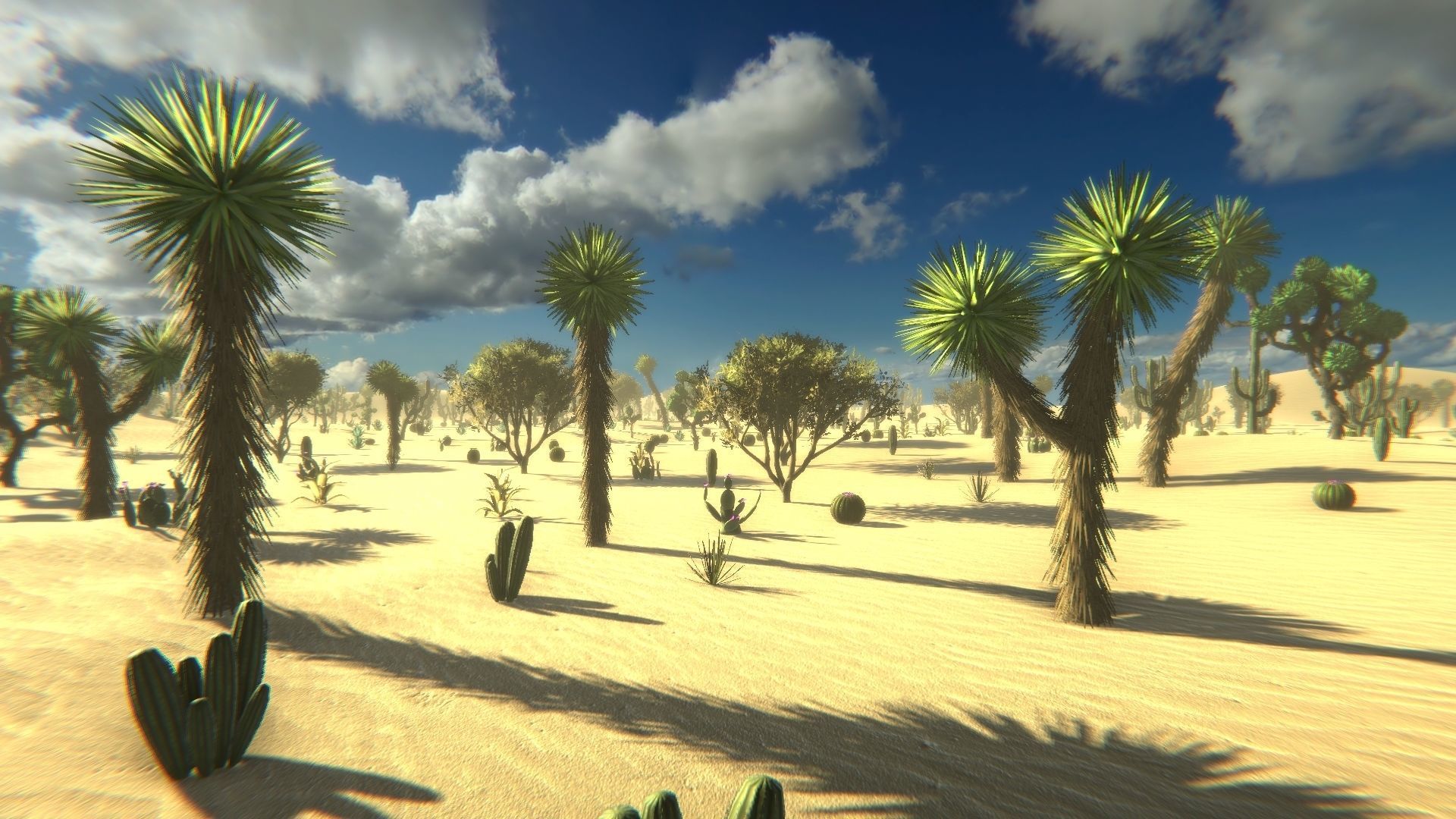 Desert Vegetation Low-poly 3D model_3