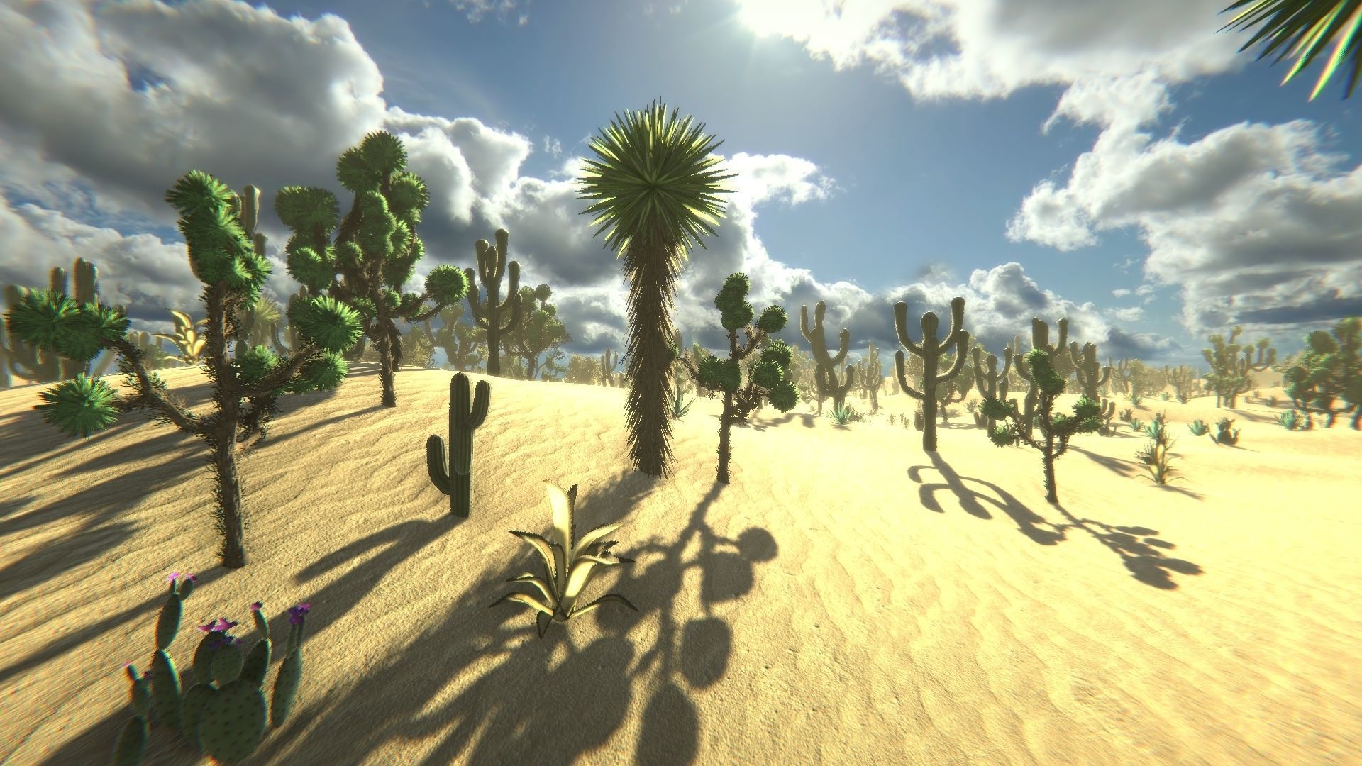 Desert Vegetation Low-poly 3D model_5