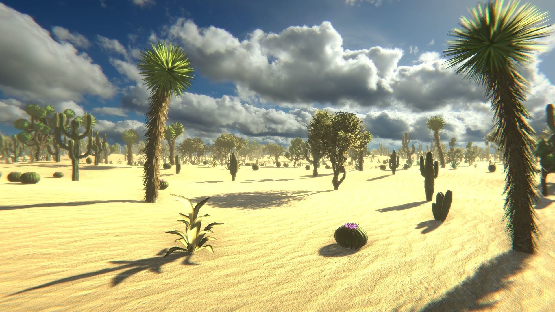 Desert Vegetation Low-poly 3D model_7