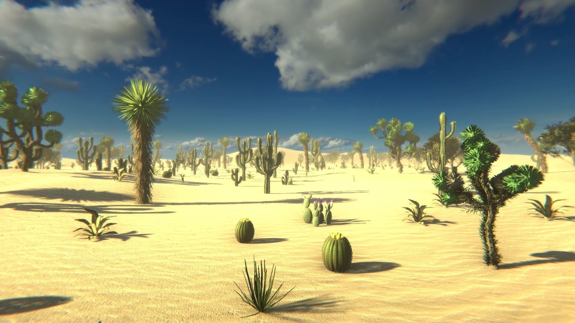 Desert Vegetation Low-poly 3D model_2