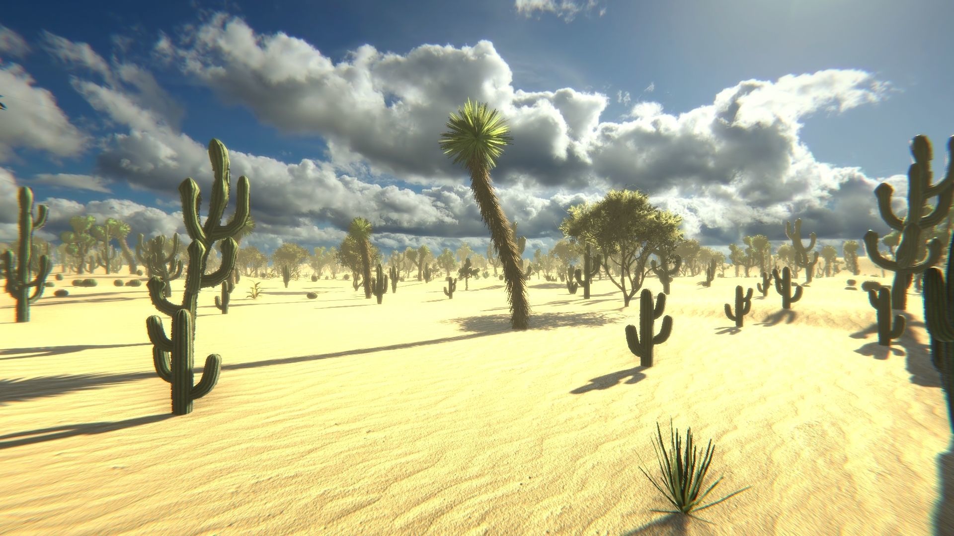 Desert Vegetation Low-poly 3D model_6