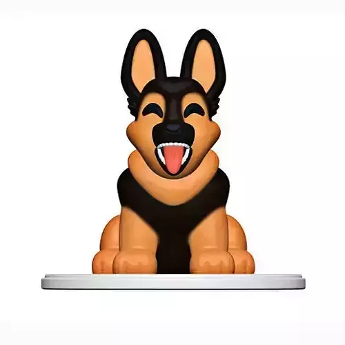 German Shepherd dog 3D print model