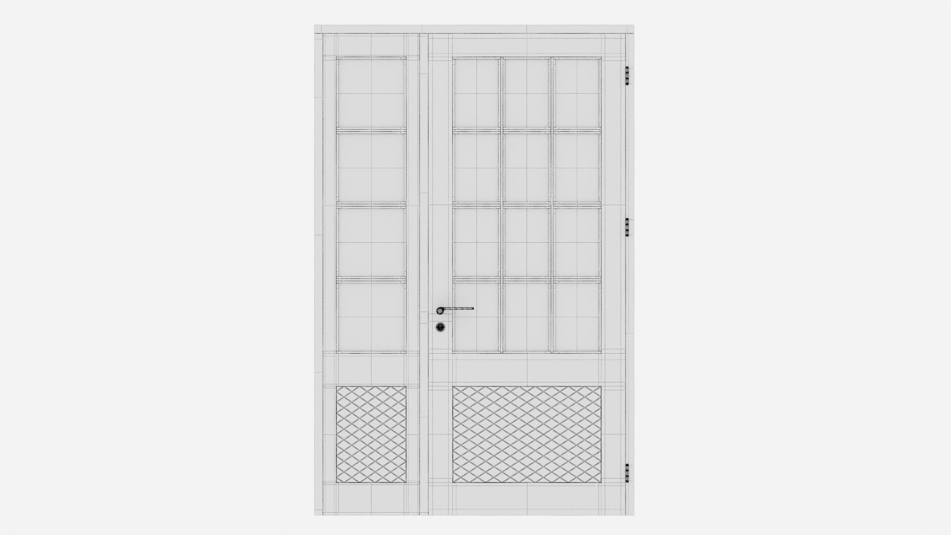 Aluminium door 133 3D model_5