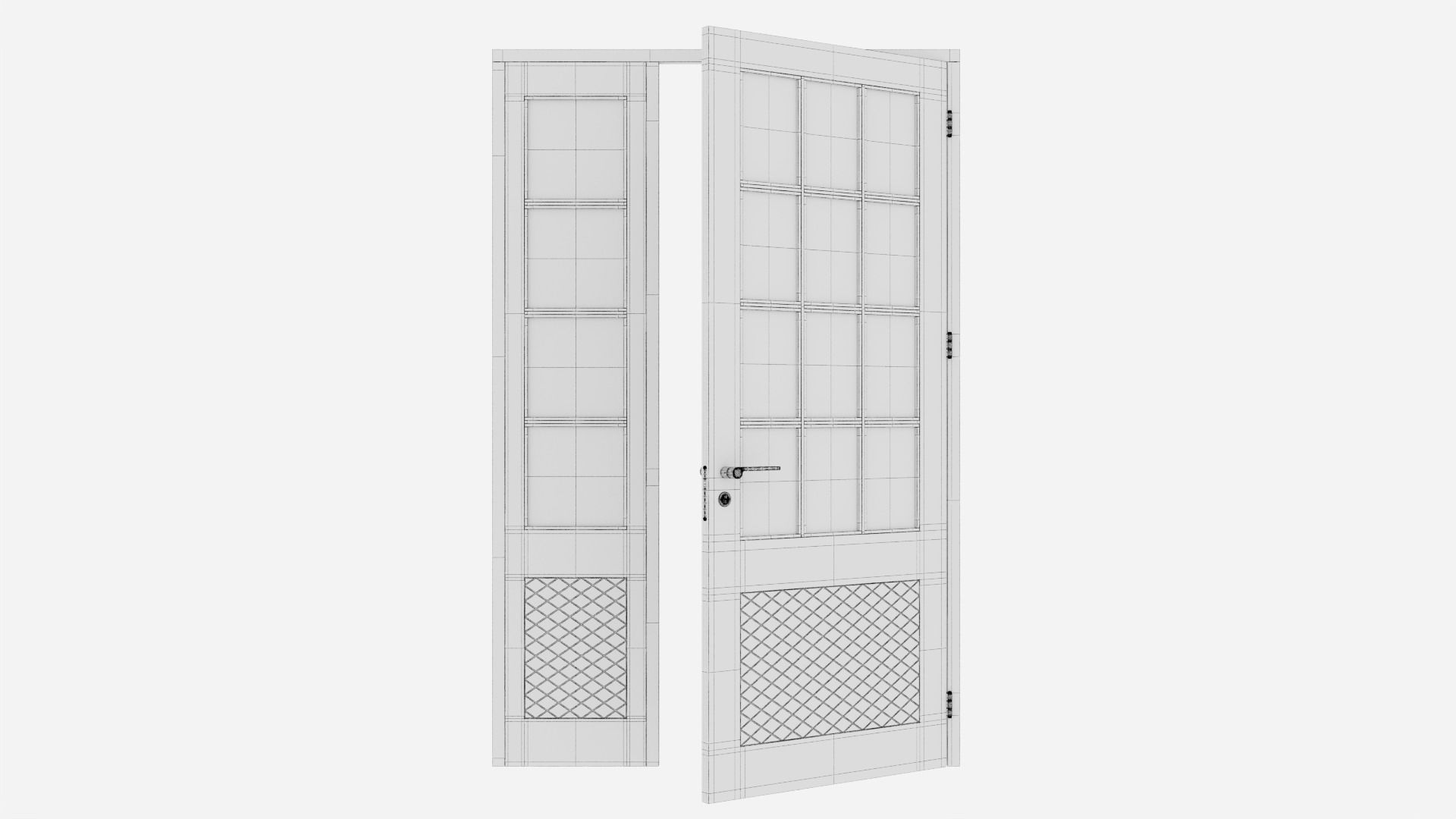 Aluminium door 133 3D model_6