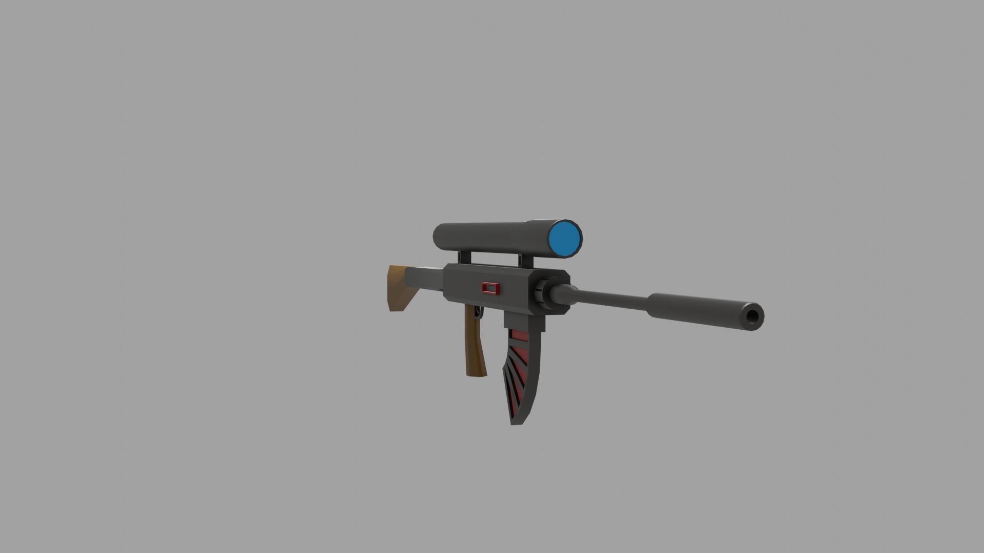 Weapons gun collection  Low-poly 3D model_11