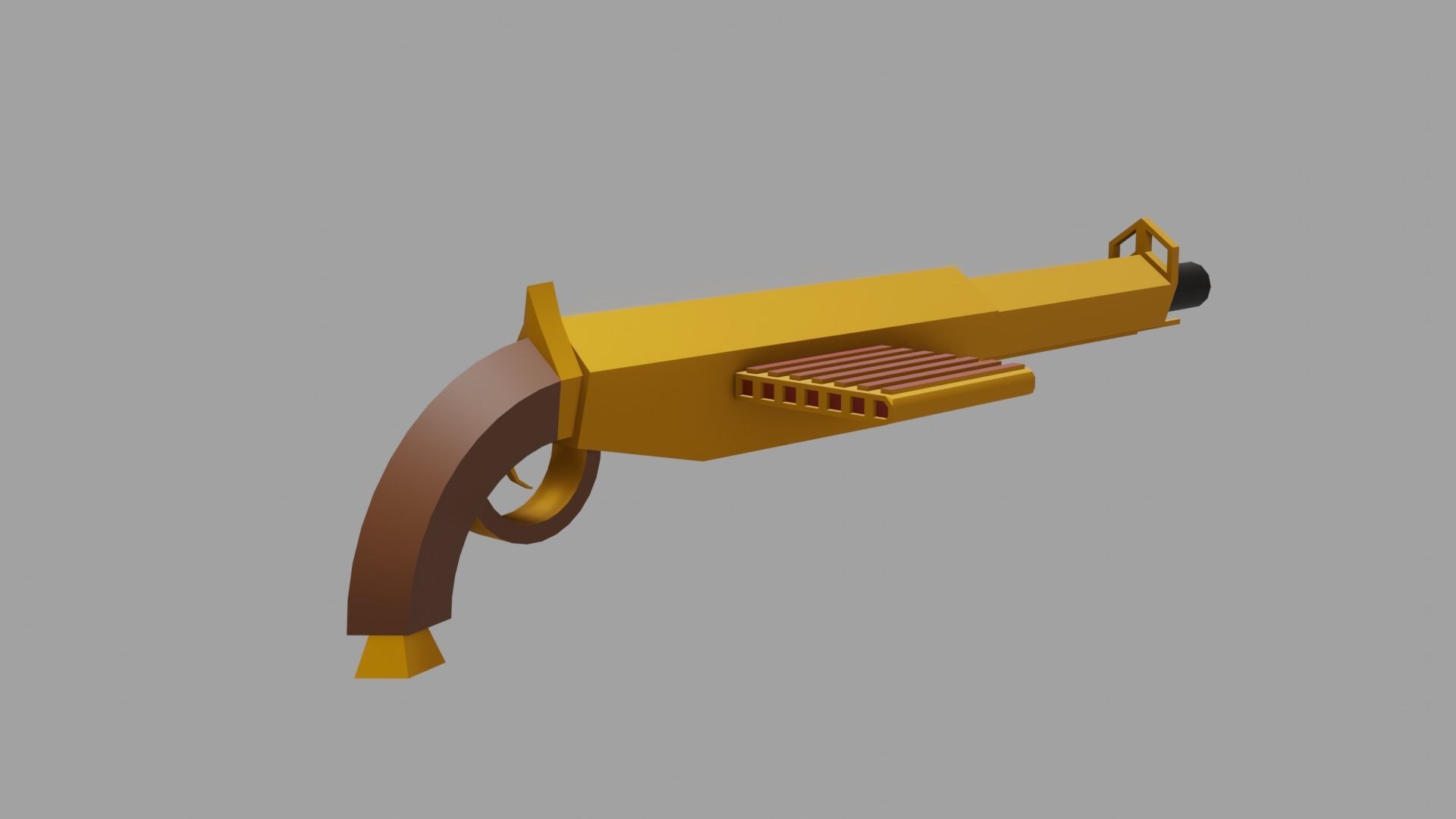 Weapons gun collection  Low-poly 3D model_14