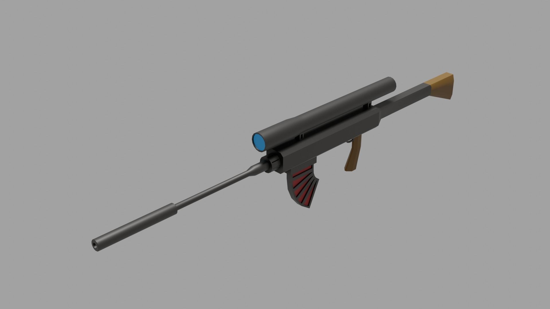 Weapons gun collection  Low-poly 3D model_10