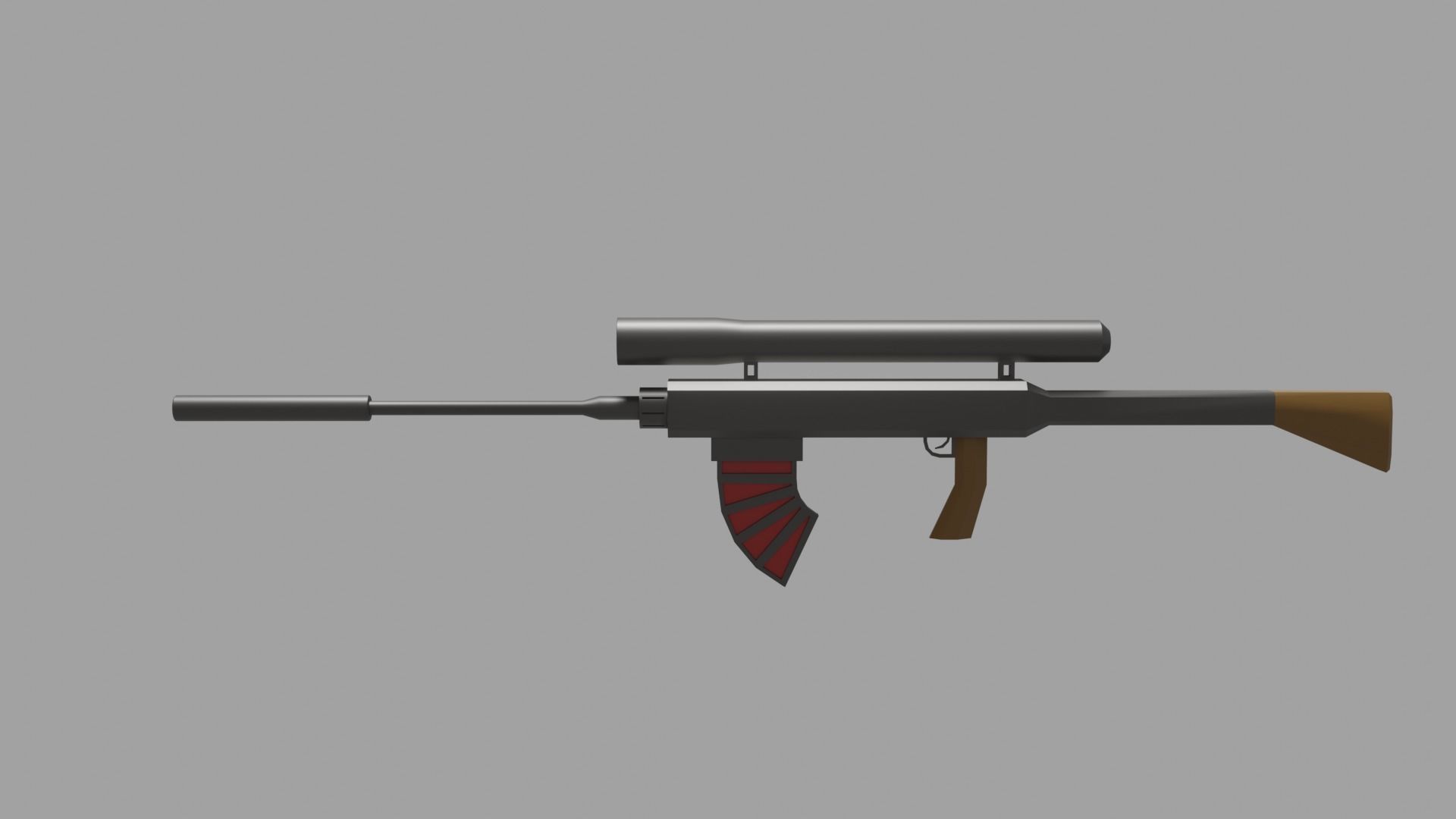 Weapons gun collection  Low-poly 3D model_12