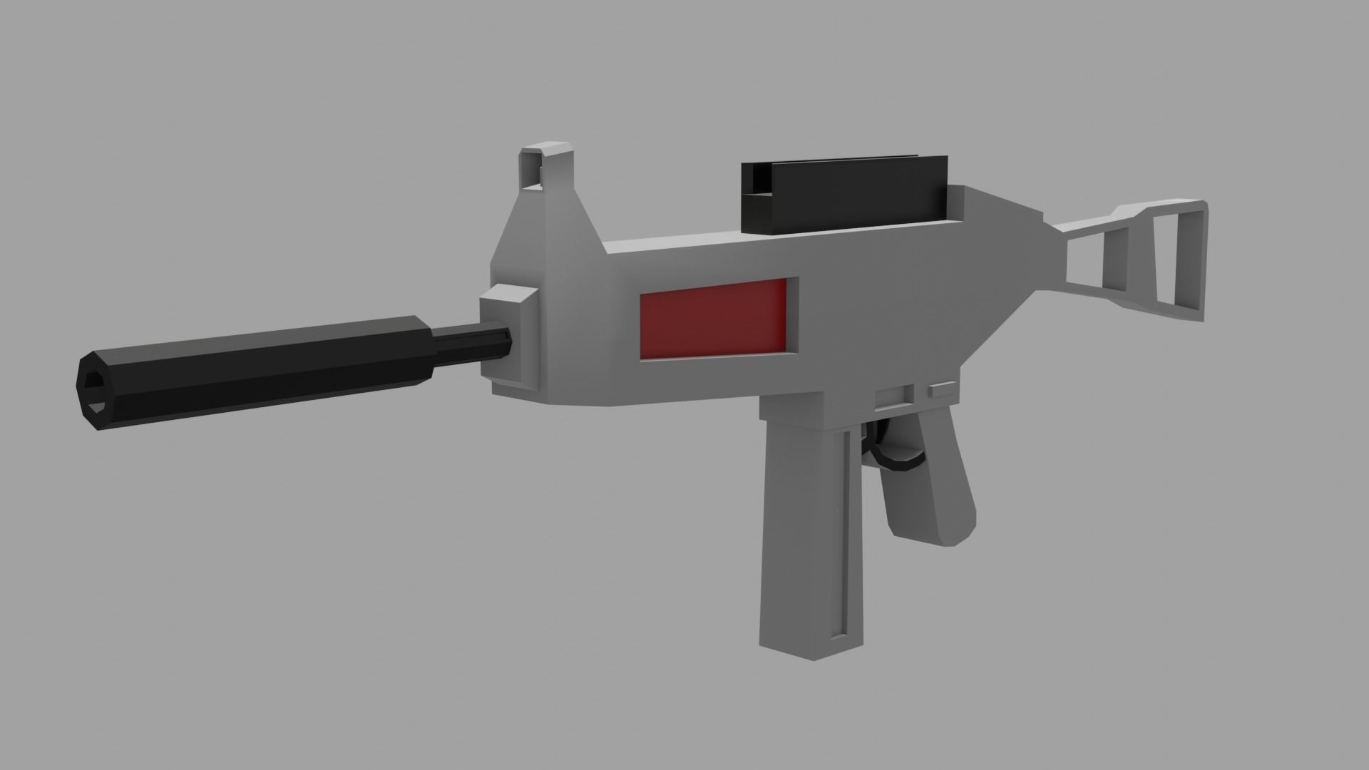 Weapons gun collection  Low-poly 3D model_7