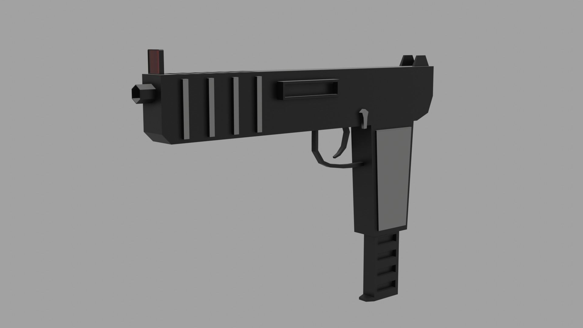 Weapons gun collection  Low-poly 3D model_16