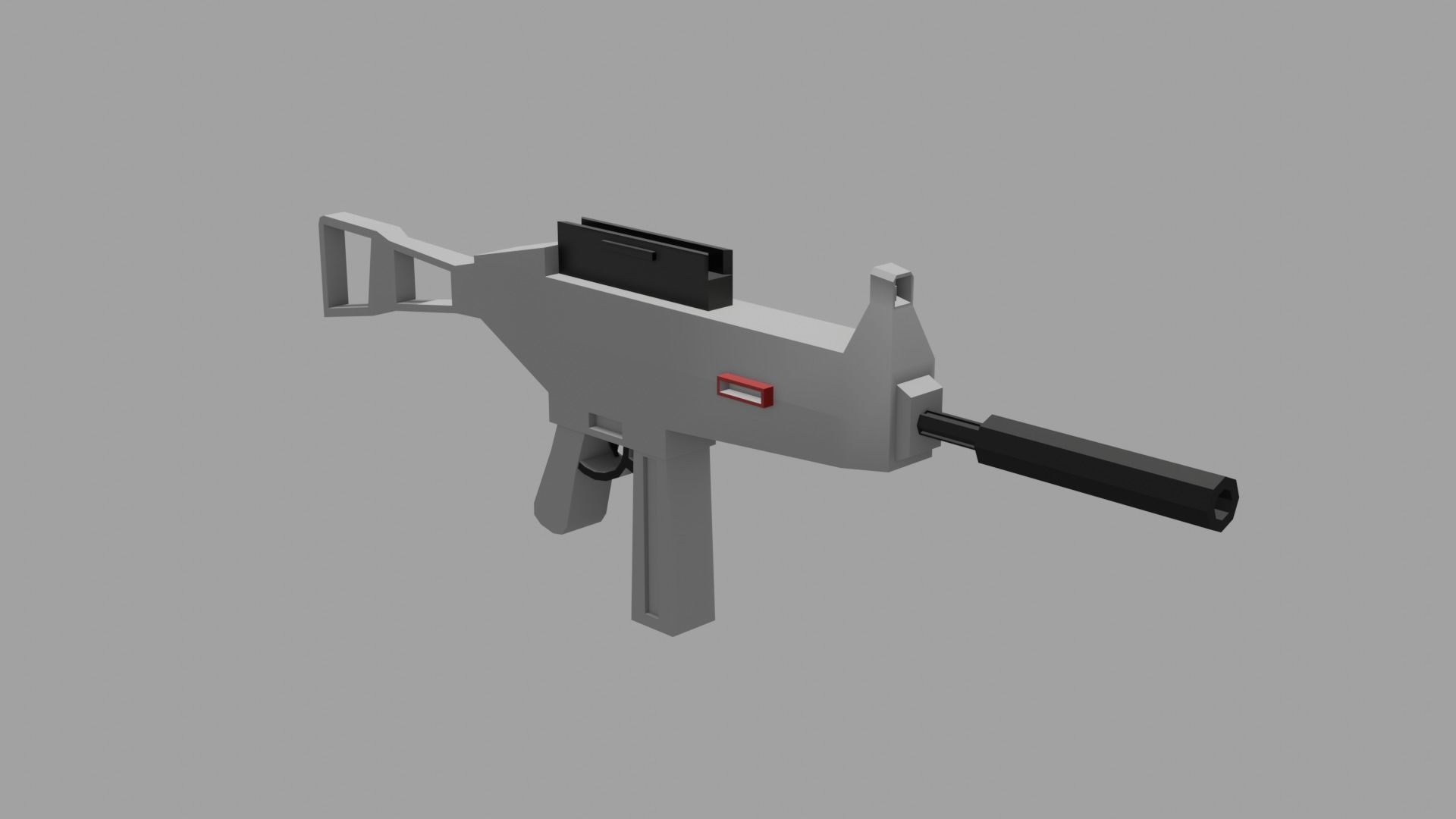 Weapons gun collection  Low-poly 3D model_9