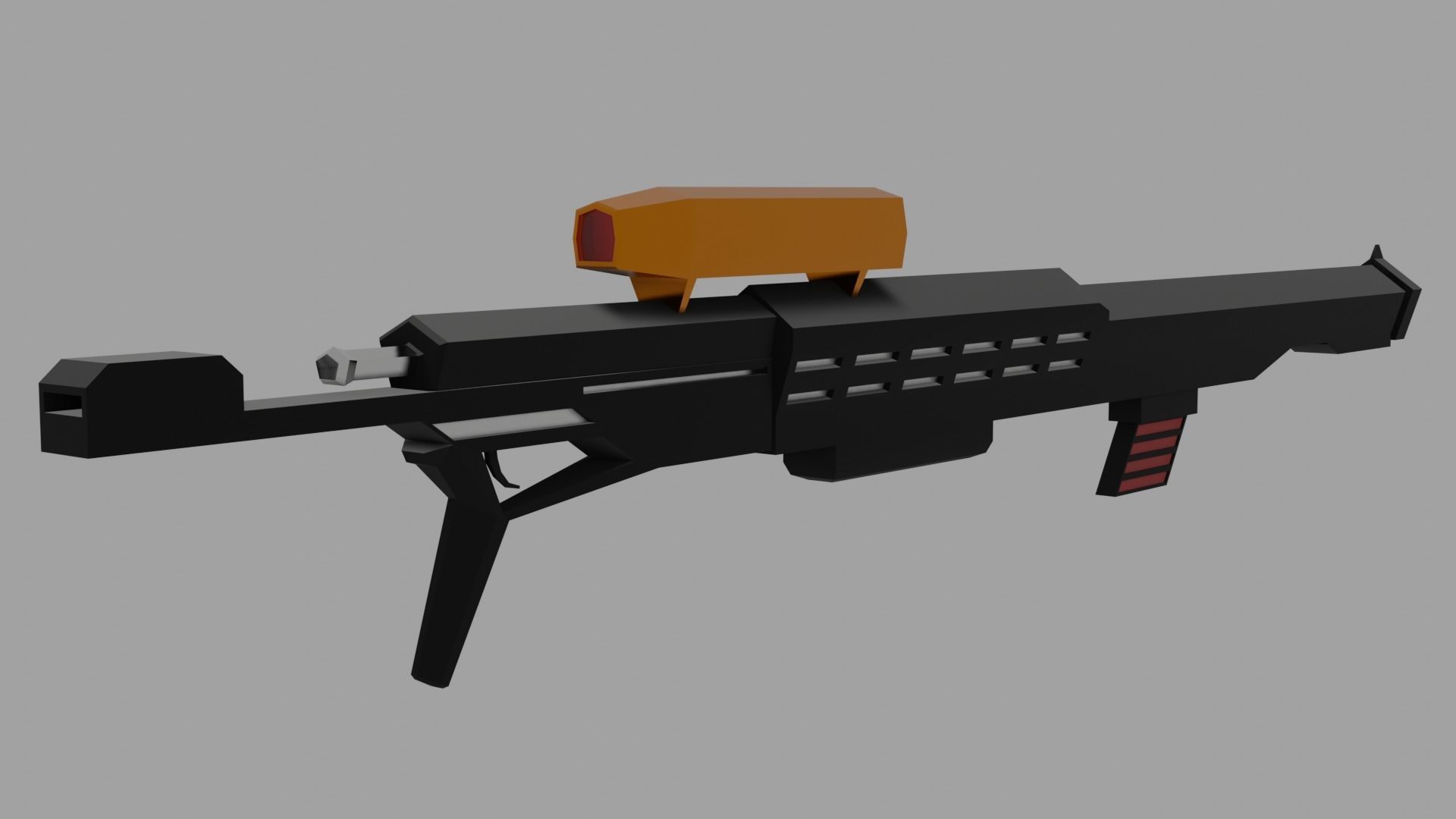 Weapons gun collection  Low-poly 3D model_6