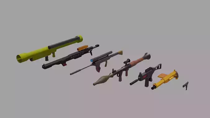 Weapons gun collection 