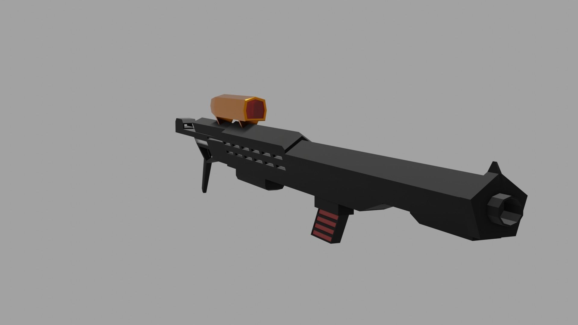Weapons gun collection  Low-poly 3D model_5