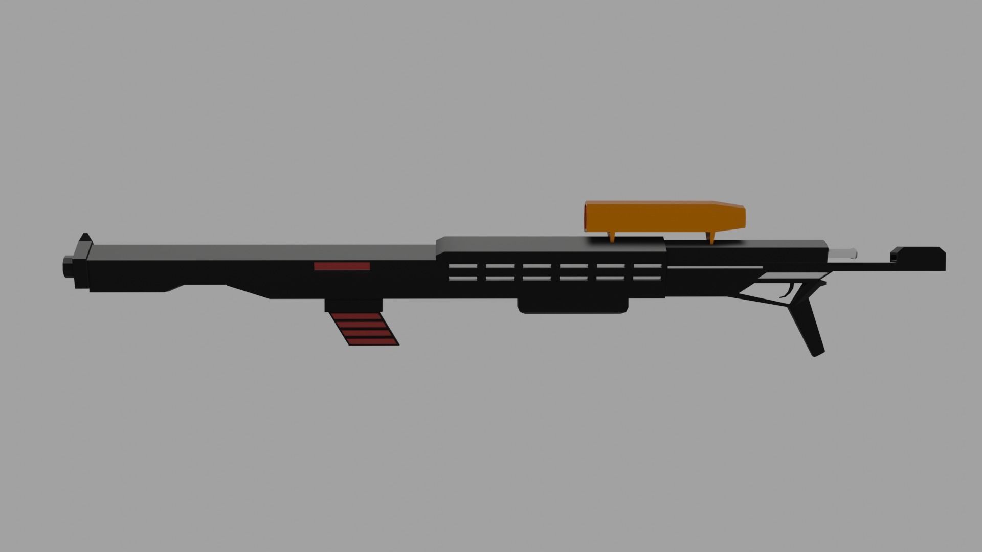 Weapons gun collection  Low-poly 3D model_3