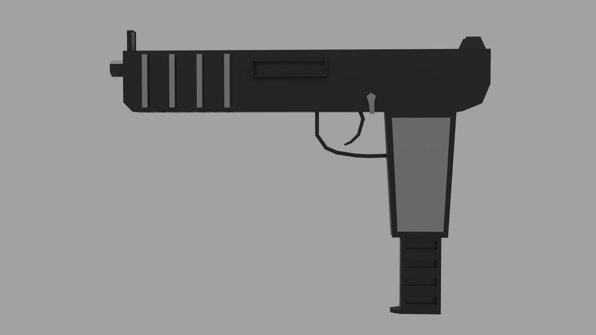 Weapons gun collection  Low-poly 3D model_17