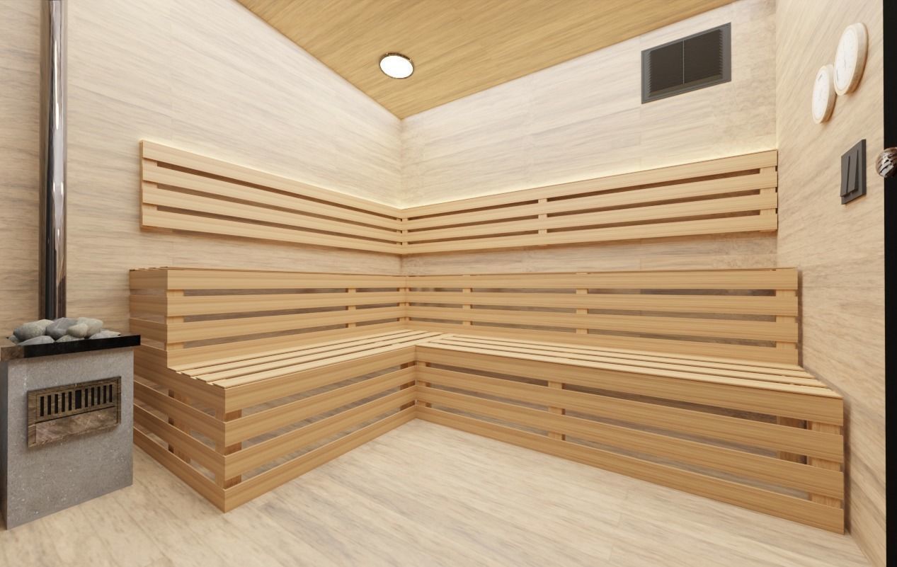 Small modular sauna bathouse 3D model 3D model_8