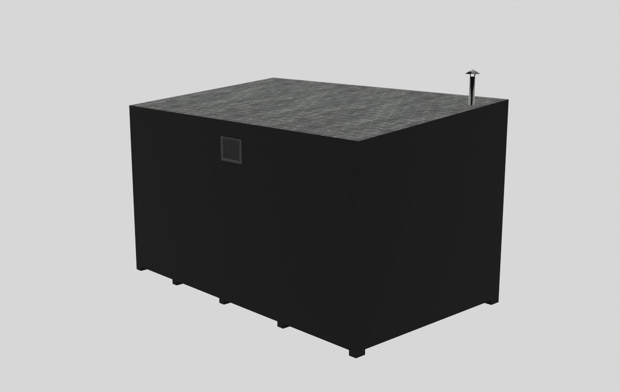 Small modular sauna bathouse 3D model 3D model_5