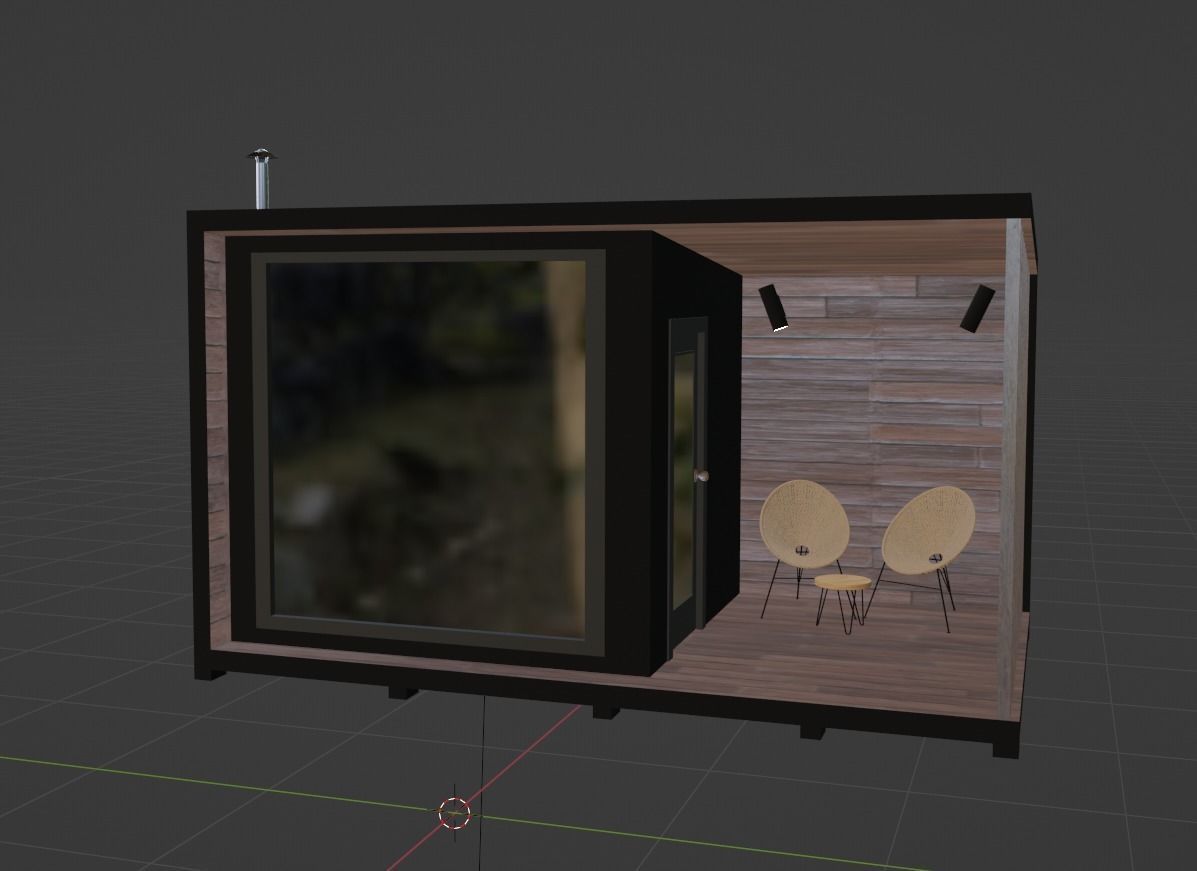 Small modular sauna bathouse 3D model 3D model_11