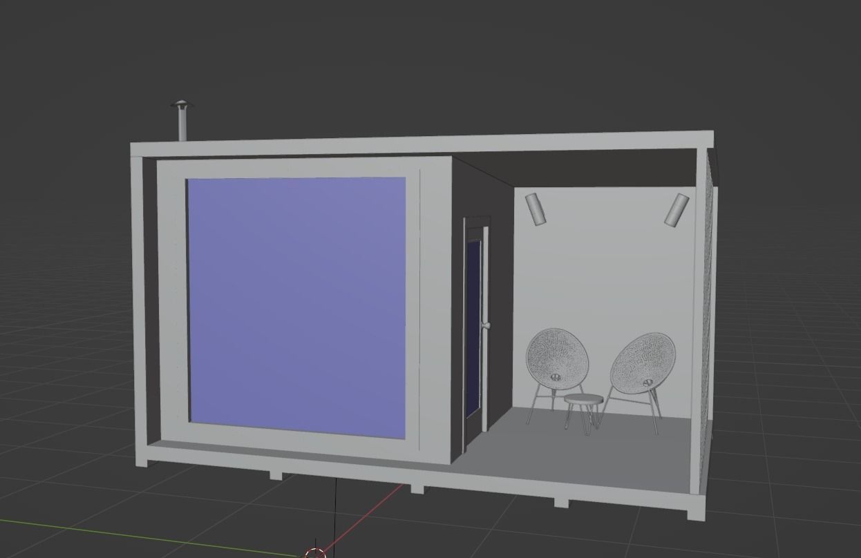 Small modular sauna bathouse 3D model 3D model_12