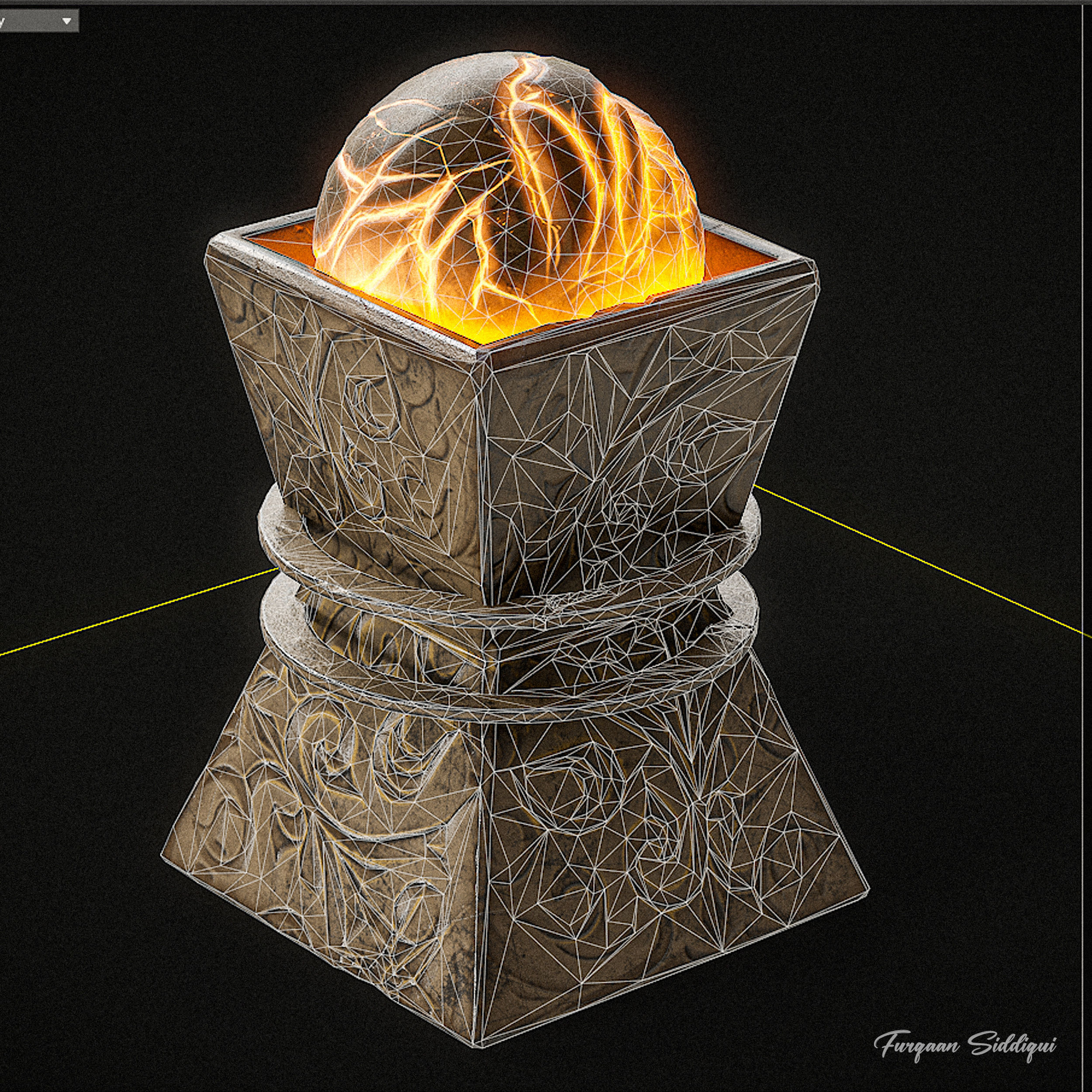 Ancient Lamp PBR Low-poly 3D model_2