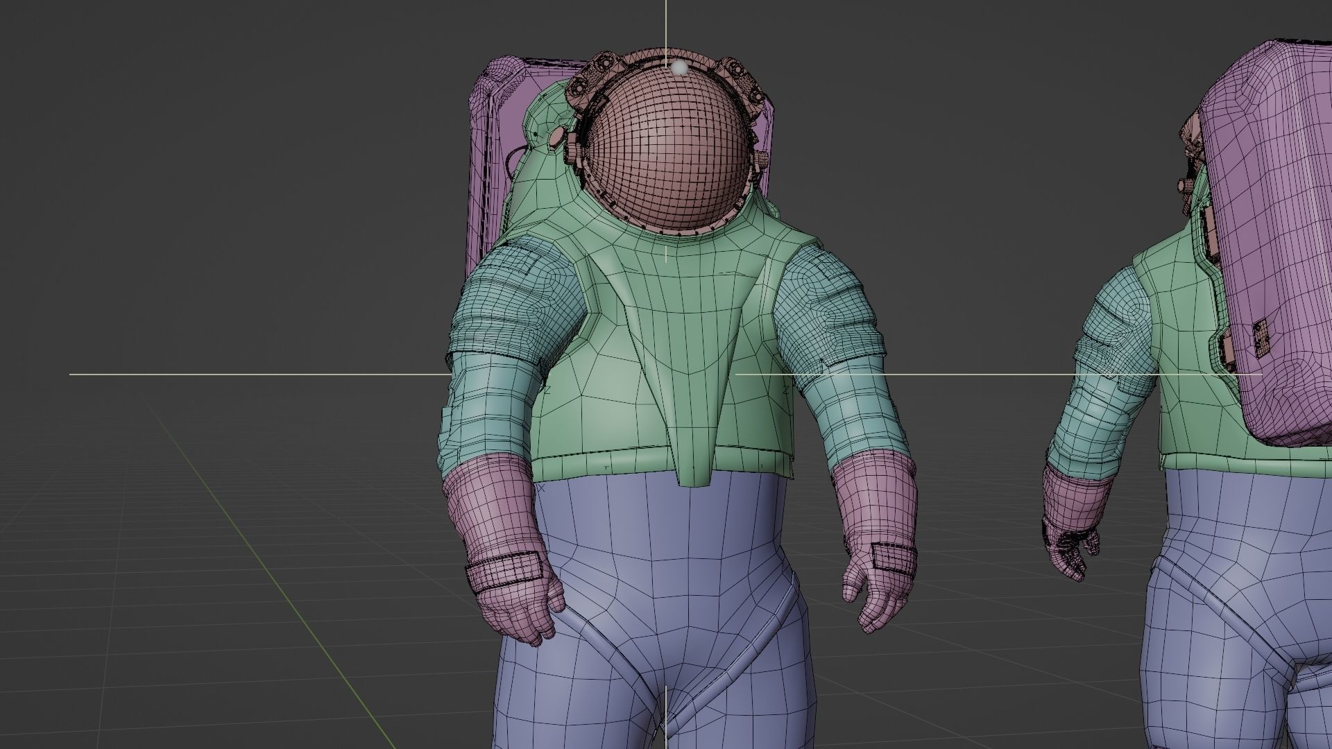 Axiom AxEMU Spacesuit Rigged Low-poly 3D model_21