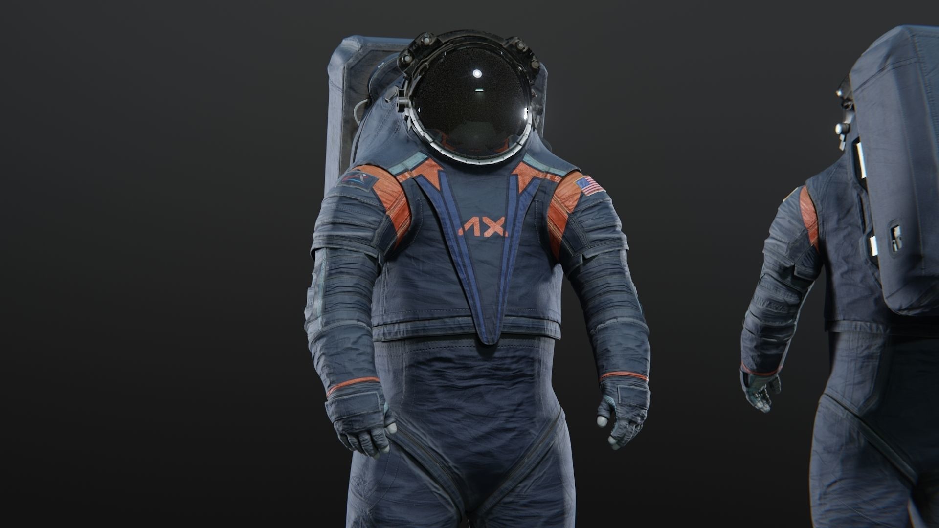 Axiom AxEMU Spacesuit Rigged Low-poly 3D model_5