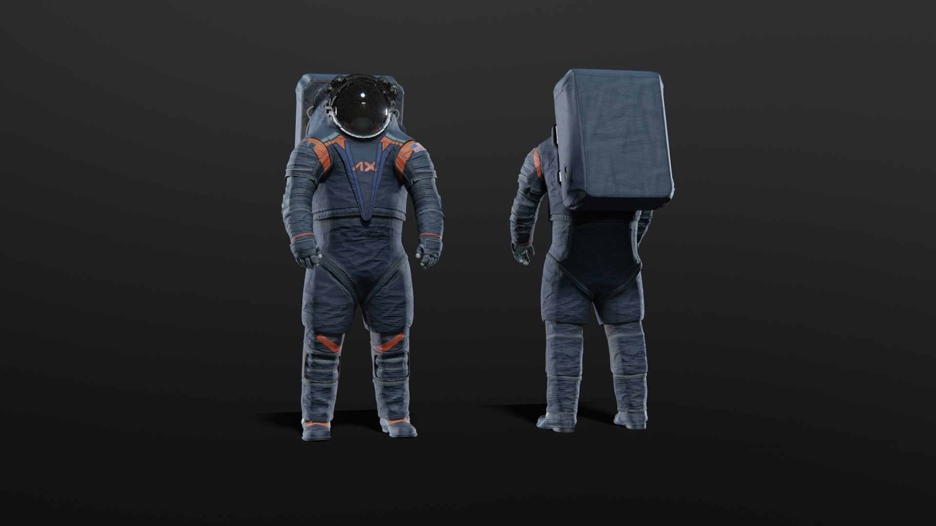 Axiom AxEMU Spacesuit Rigged Low-poly 3D model_4