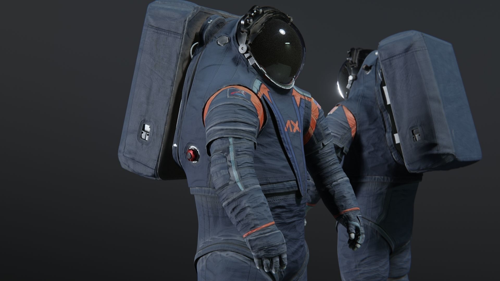 Axiom AxEMU Spacesuit Rigged Low-poly 3D model_6