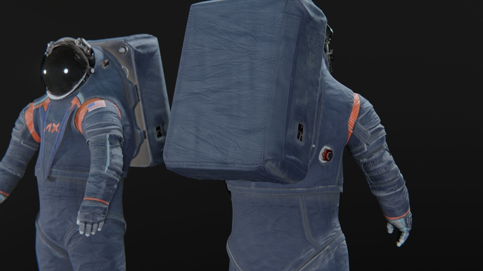 Axiom AxEMU Spacesuit Rigged Low-poly 3D model_8