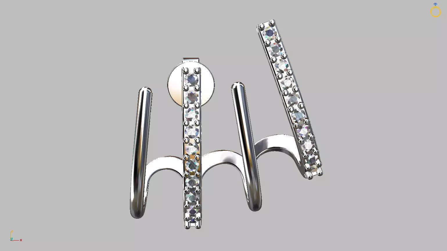 Earcuff 4 Wires 3D print model