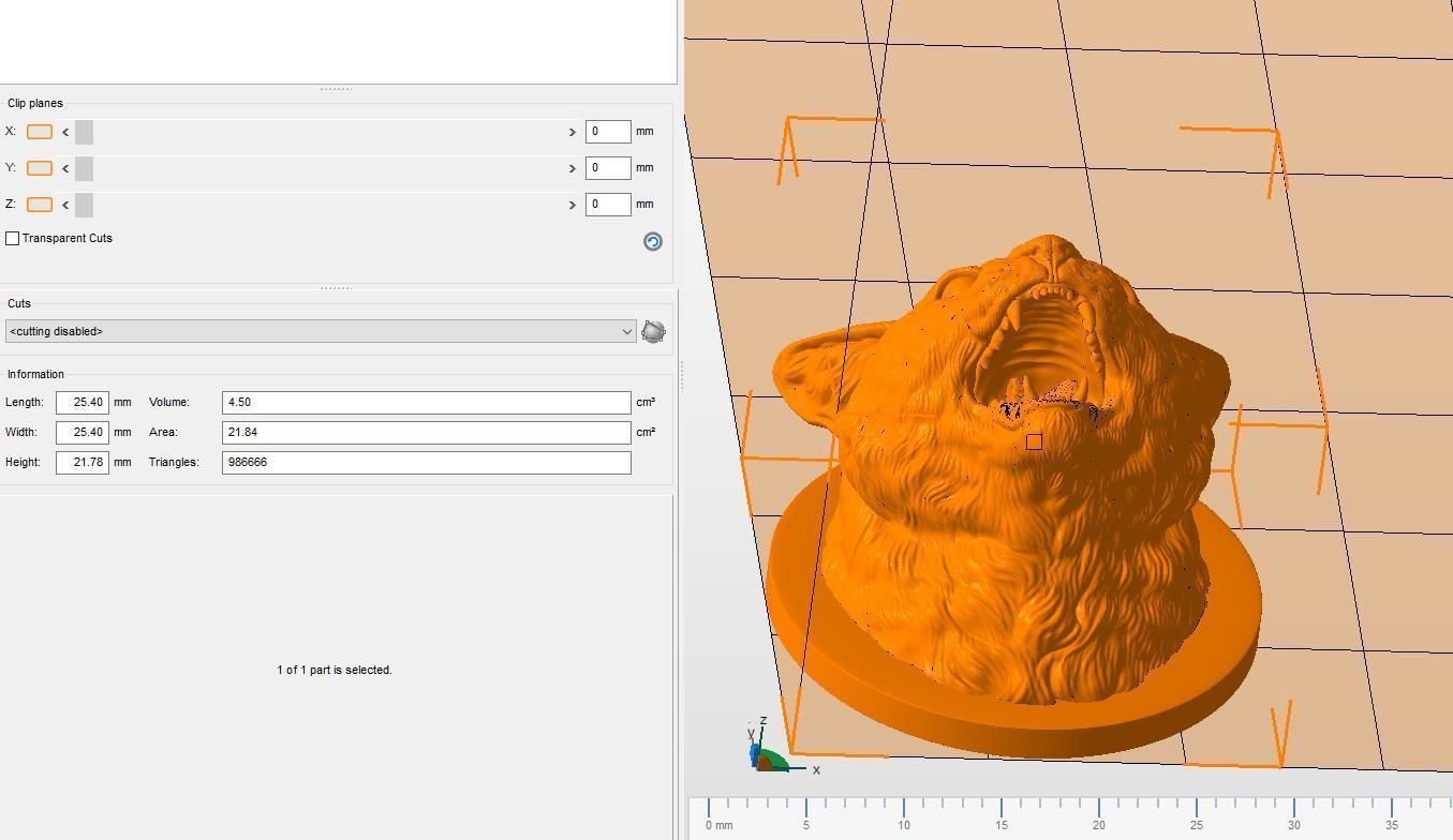 Cat grin head 3D print model_25