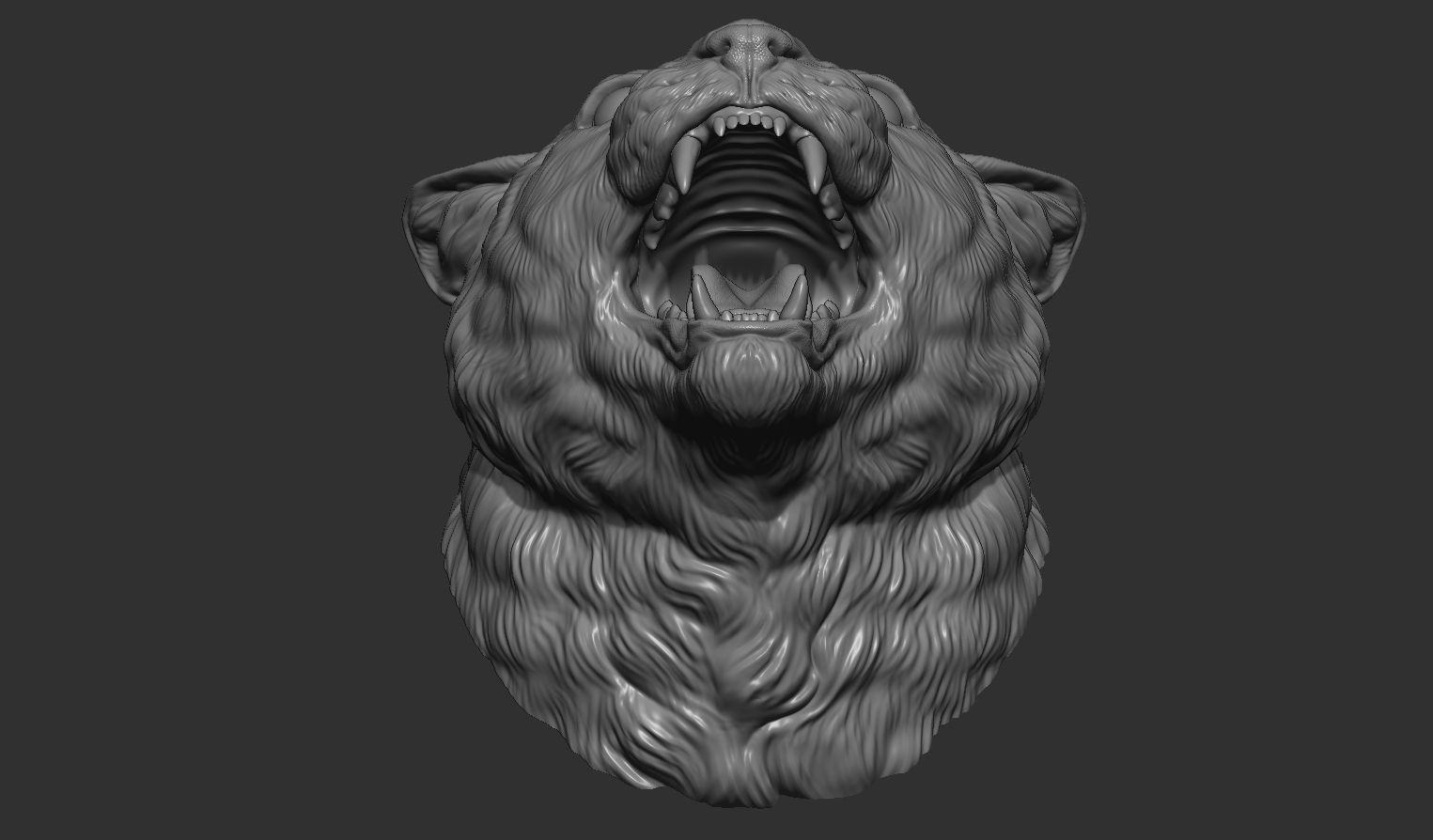 Cat grin head 3D print model_19