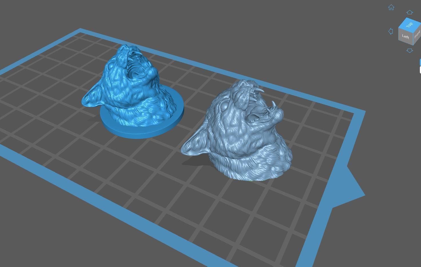 Cat grin head 3D print model_26