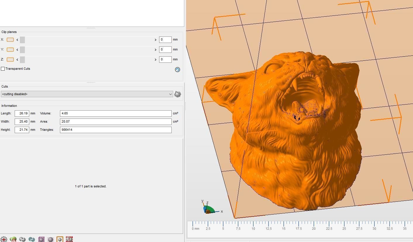 Cat grin head 3D print model_24