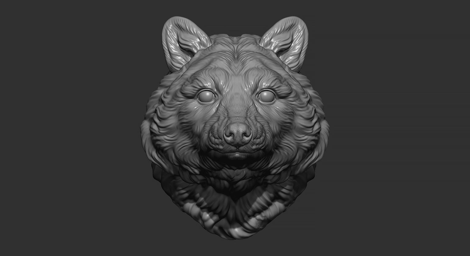 Raccoon head 3D print model_9