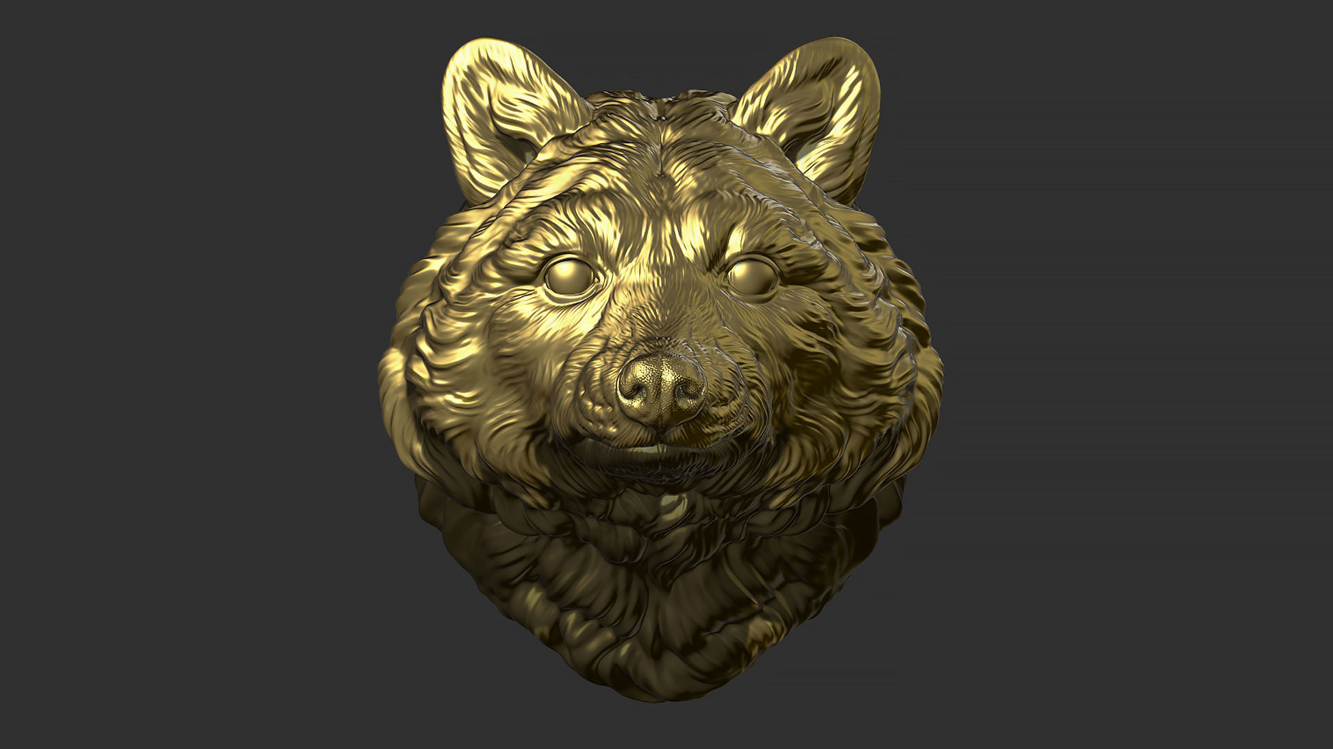 Raccoon head 3D print model_4