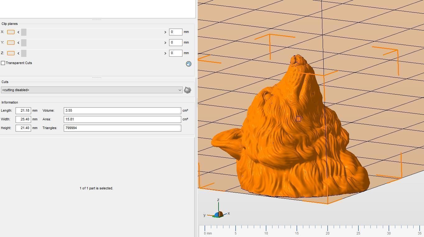 Raccoon head 3D print model_18