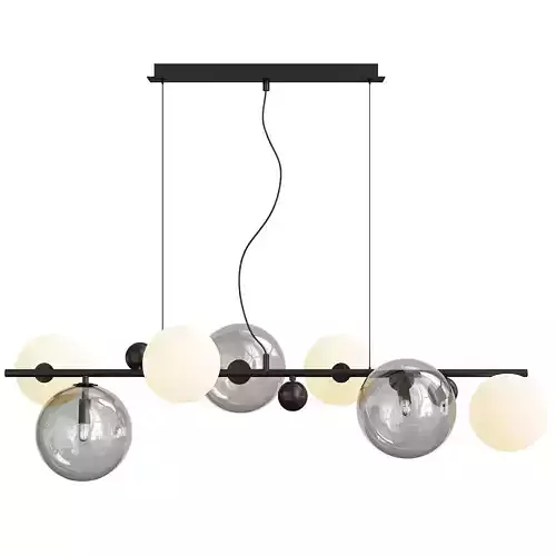 Hanglamp in smoked glas en metaal Bullesco Low-poly 3D model