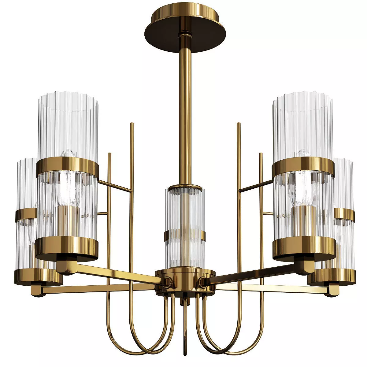 Circle Dance Glass Antique Bronze Low-poly 3D model_0