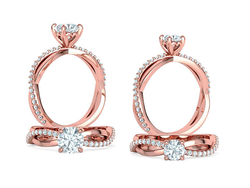 Sofia Engagement Rings 1ct and Half carat stone 3dprint models 3D Model Collection_1